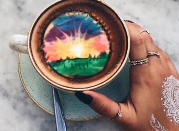 This LA Cafe Makes Lattes Into Gorgeously Colorful Flower And Sunset Art
