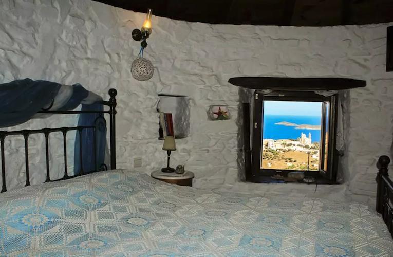 greek island windmill airbnb
