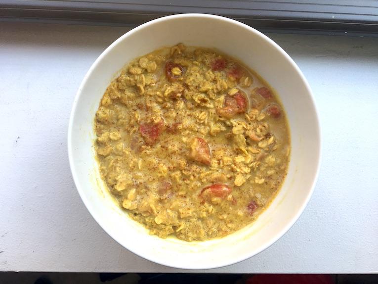 Golden Milk And Strawberry Oatmeal Is The Best Breakfast