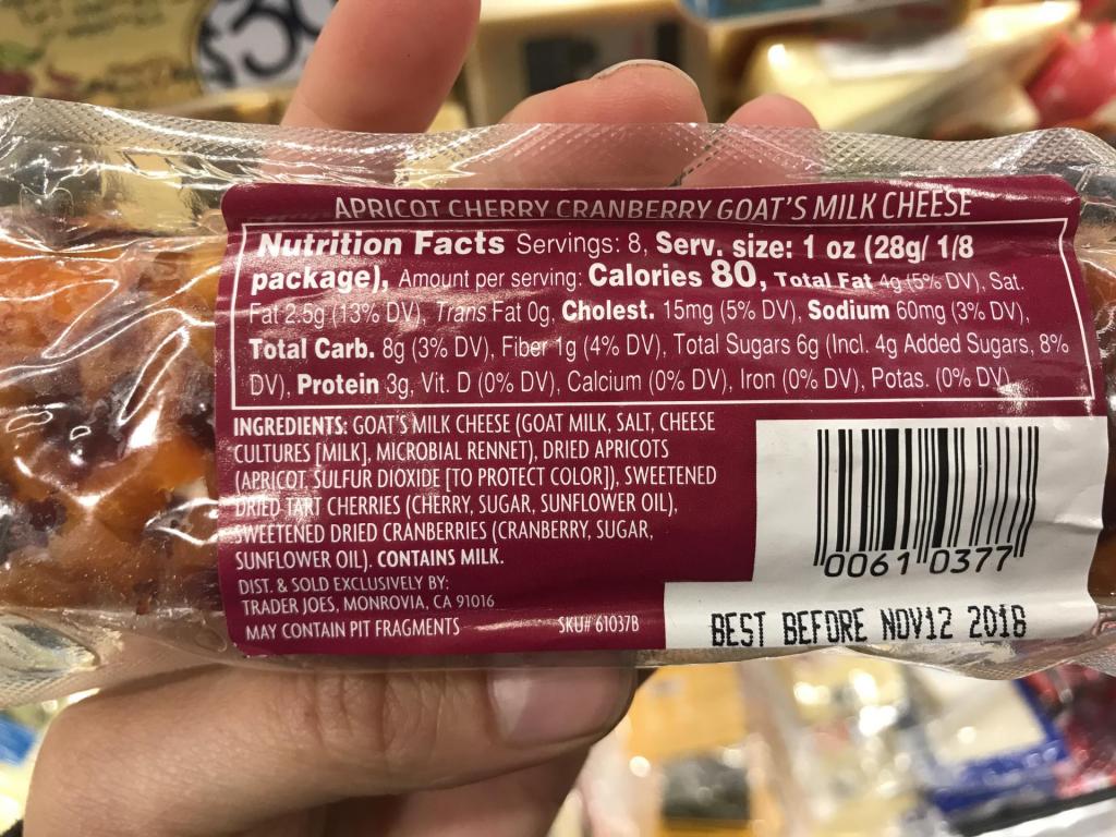 Trader Joes Apricot Cherry Cranberry Goat Cheese Is Festive AF