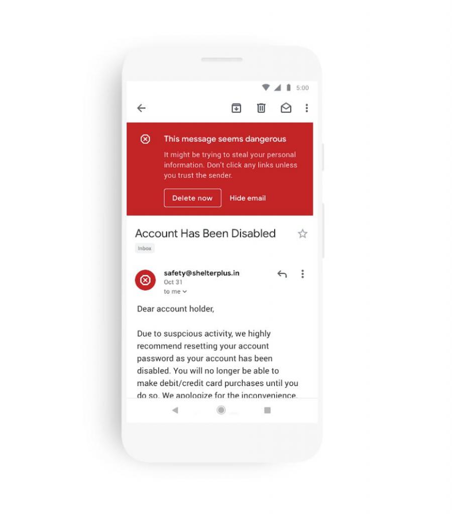 gmail changes three