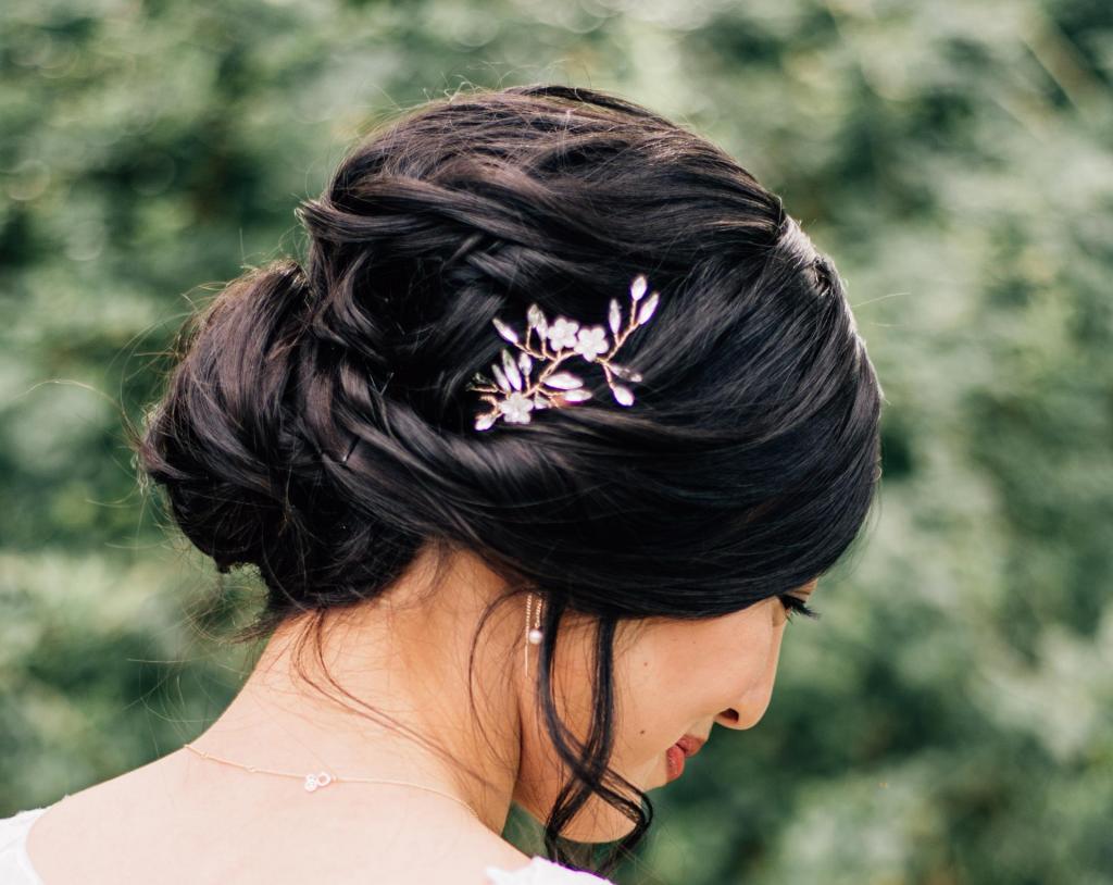 blush and braids hairdo